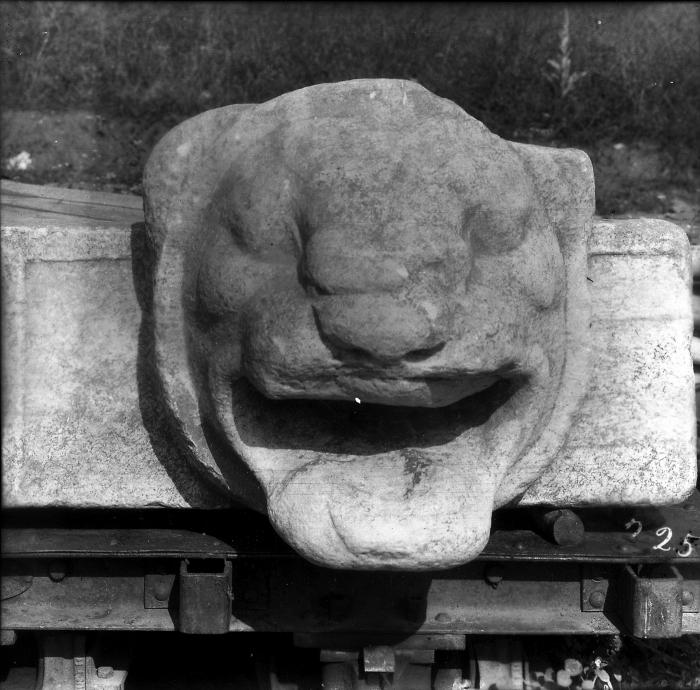 Lion Spout Attached to Rectangular Member